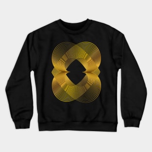 Gold geometric lineart abstract Crewneck Sweatshirt